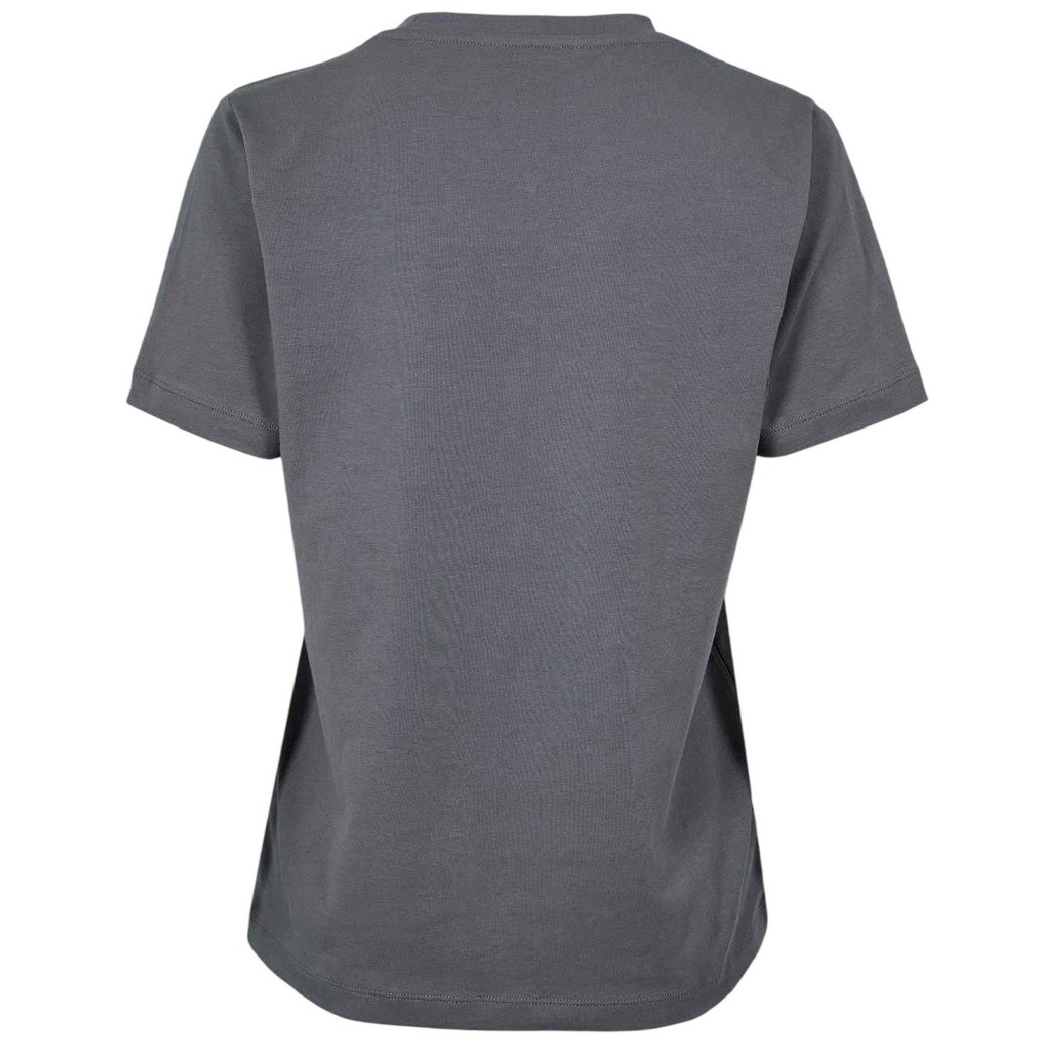 Grey - Back - Biba Womens-Ladies Logo Printed Cotton T-Shirt