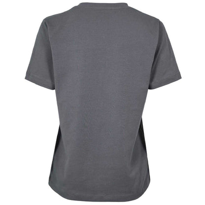 Grey - Back - Biba Womens-Ladies Logo Printed Cotton T-Shirt