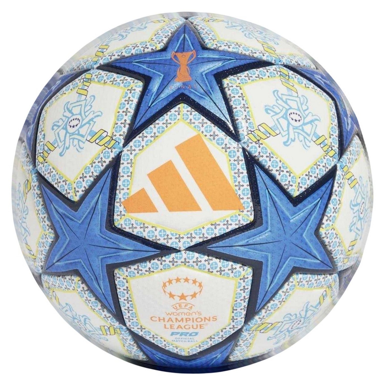White-Blue - Front - Adidas 2024-2025 UEFA Champions League Match Football