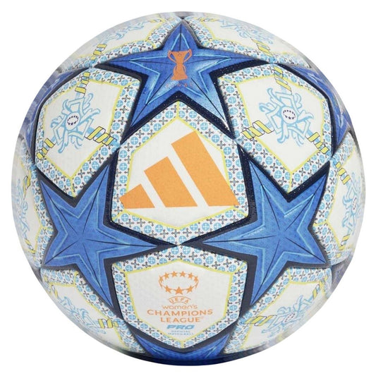 White-Blue - Front - Adidas 2024-2025 UEFA Champions League Match Football