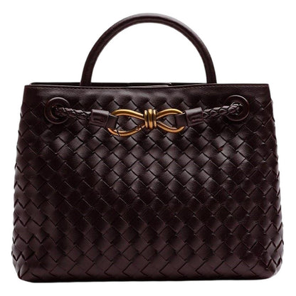 Brown - Front - Where´s That From Woven Leather Tote Bag