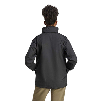 Black - Back - Adidas Womens-Ladies Essentials Waterproof Jacket