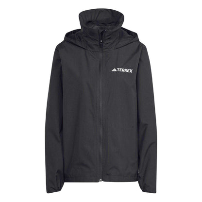 Black - Front - Adidas Womens-Ladies Essentials Waterproof Jacket
