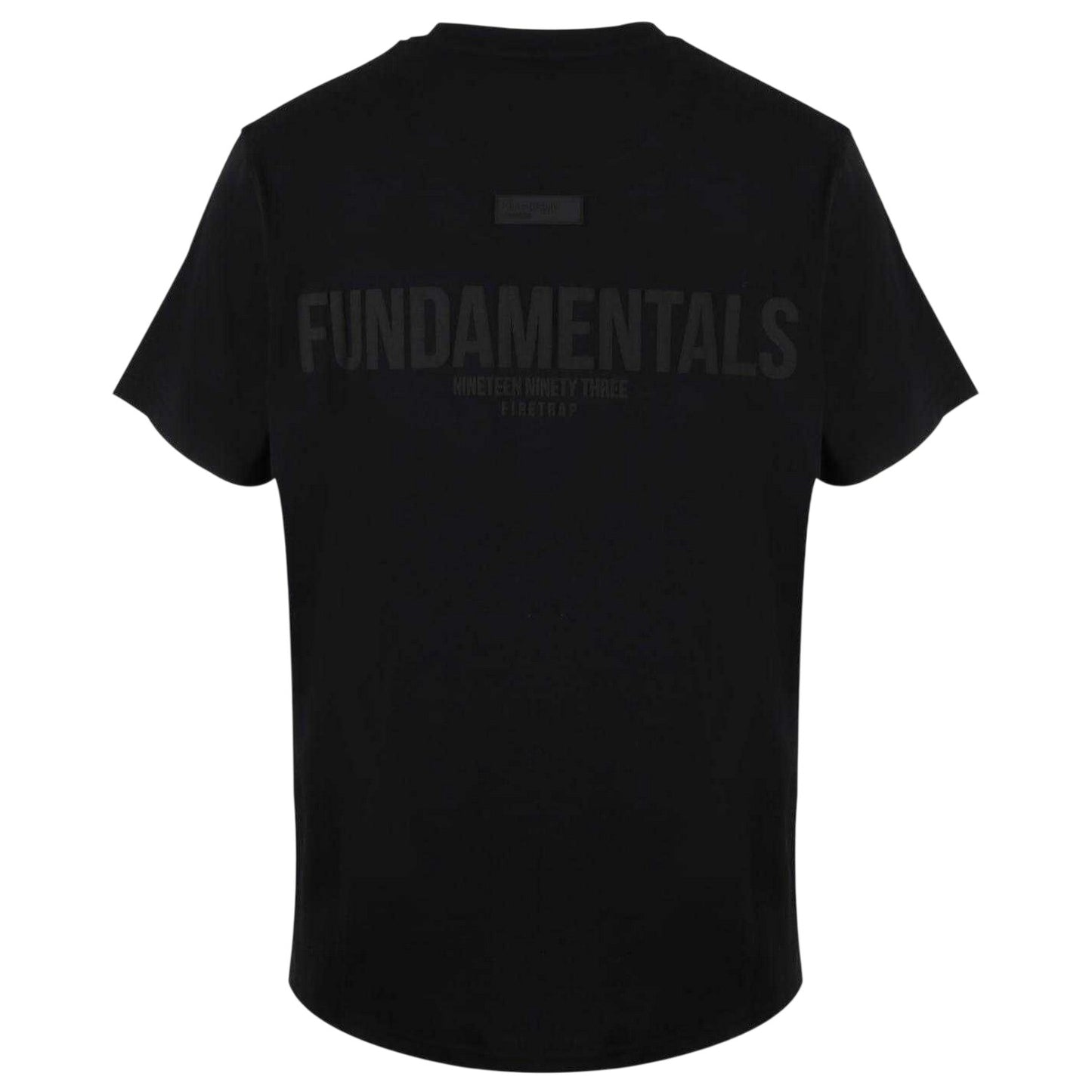 Black - Back - Firetrap Mens Puff Print Oversized T-Shirt