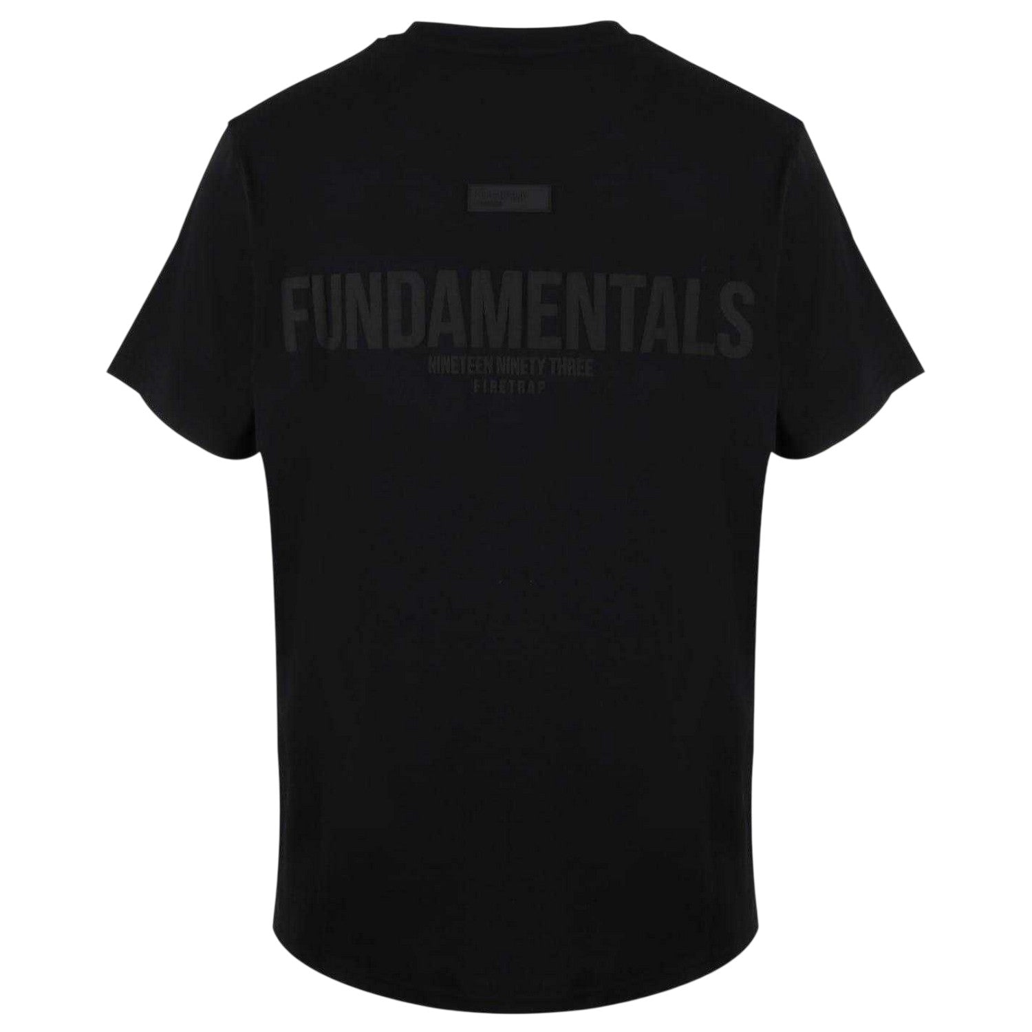 Black - Back - Firetrap Mens Puff Print Oversized T-Shirt