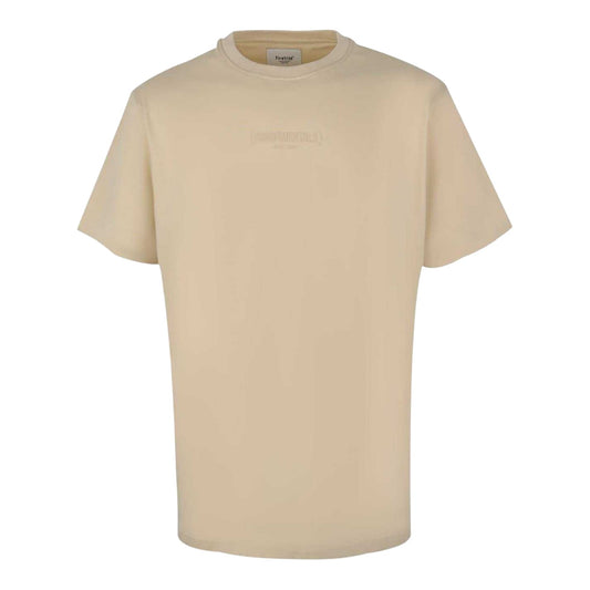 Ecru - Front - Firetrap Mens Puff Print Oversized T-Shirt