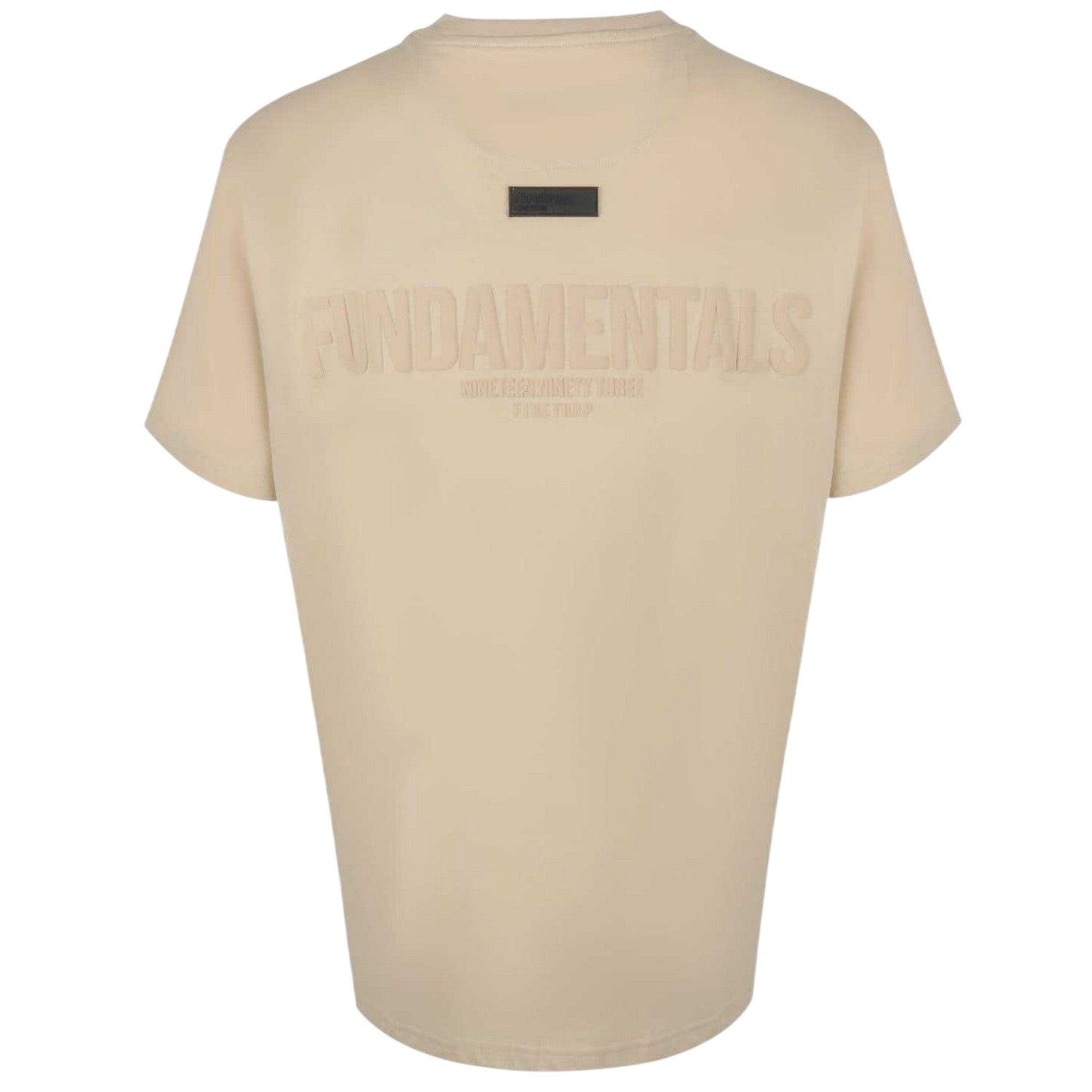 Ecru - Back - Firetrap Mens Puff Print Oversized T-Shirt