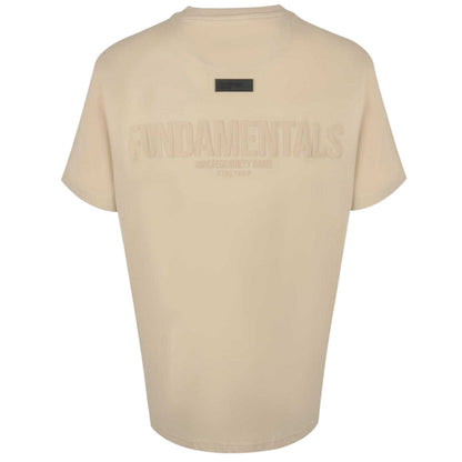 Ecru - Back - Firetrap Mens Puff Print Oversized T-Shirt
