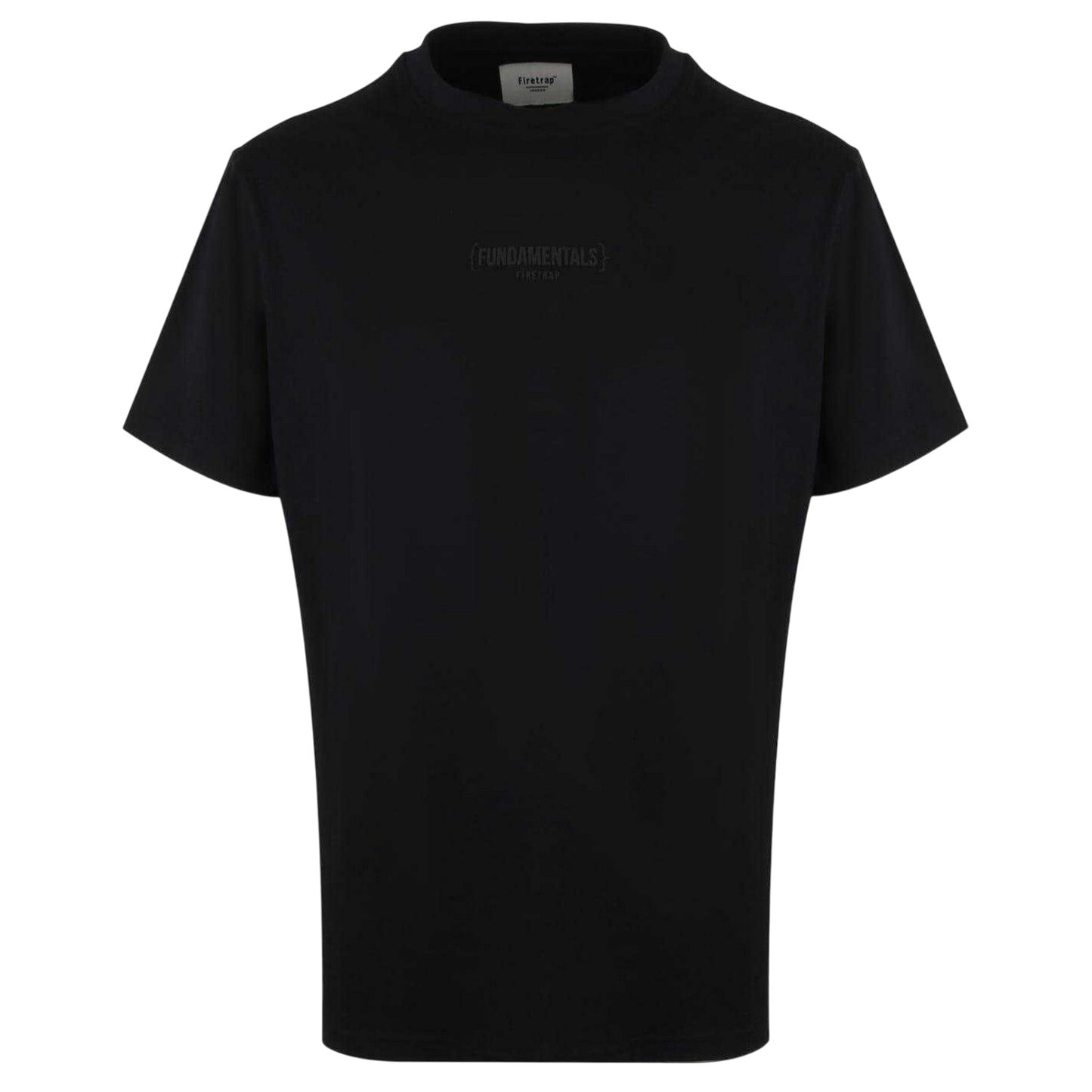 Black - Front - Firetrap Mens Puff Print Oversized T-Shirt