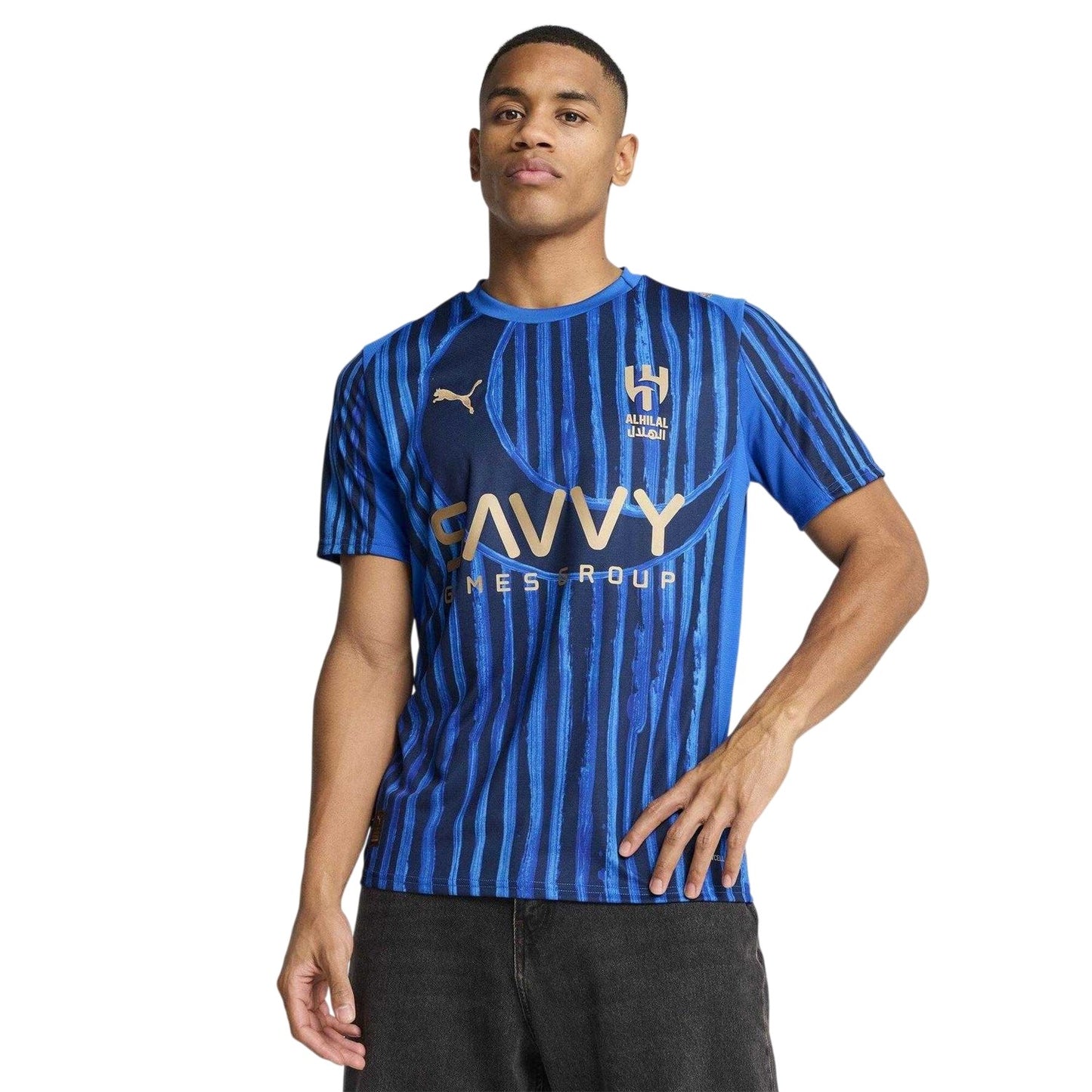 Blue-Navy - Side - Al Hilal SFC Mens KidSuper 2025 Puma Home Shirt