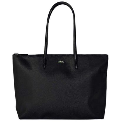 Black - Front - Lacoste Womens-Ladies Large PVC Tote Bag
