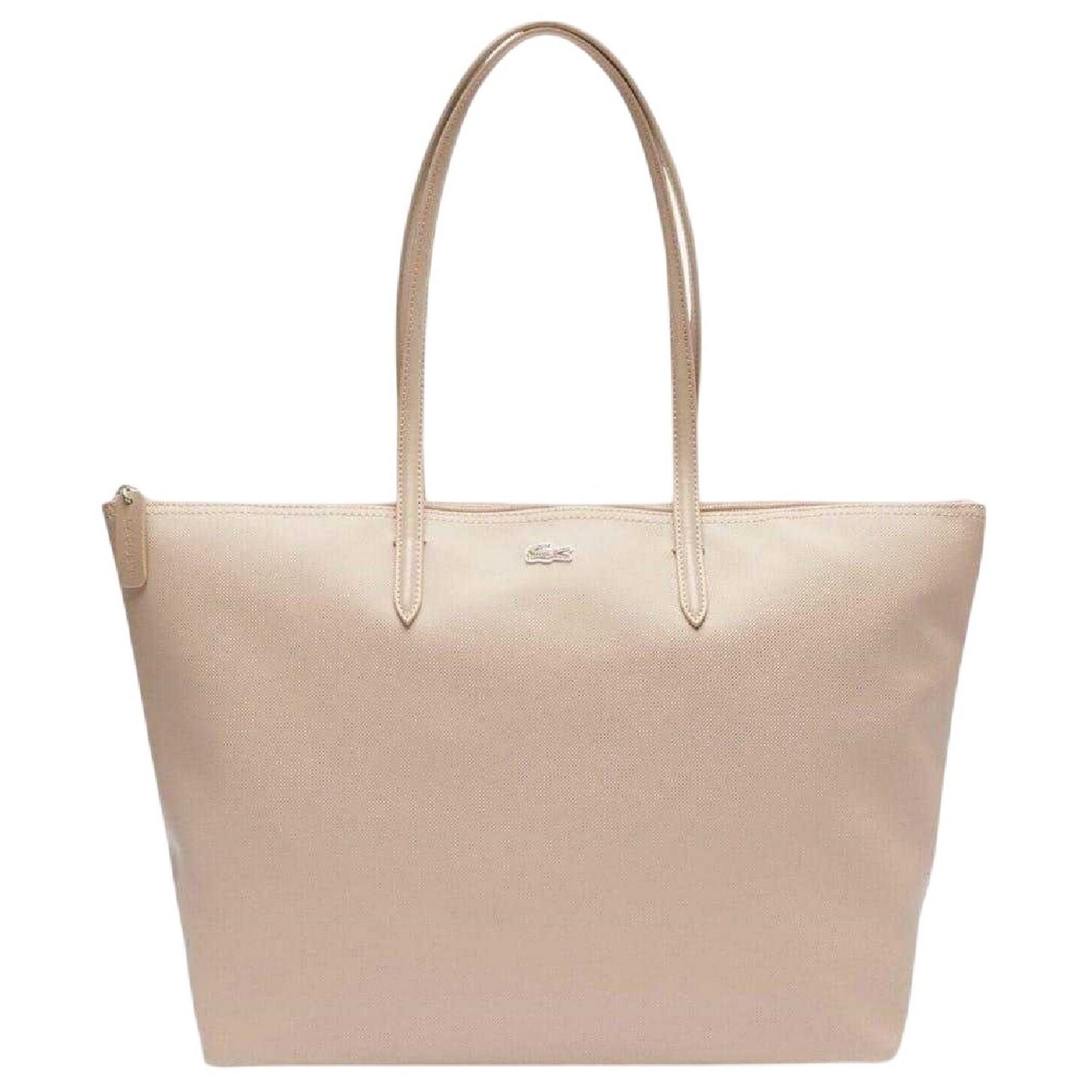 Simply Taupe - Front - Lacoste Womens-Ladies Large PVC Tote Bag