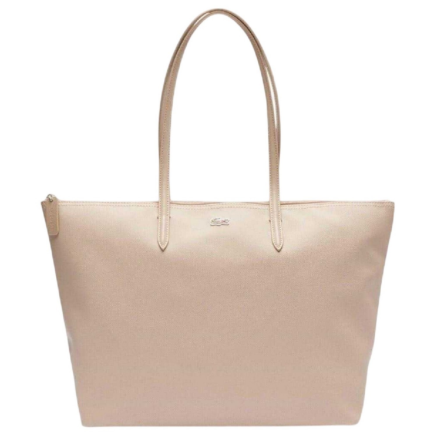 Simply Taupe - Front - Lacoste Womens-Ladies Large PVC Tote Bag