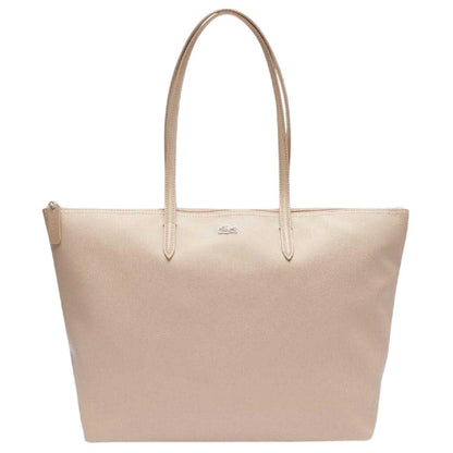 Simply Taupe - Front - Lacoste Womens-Ladies Large PVC Tote Bag