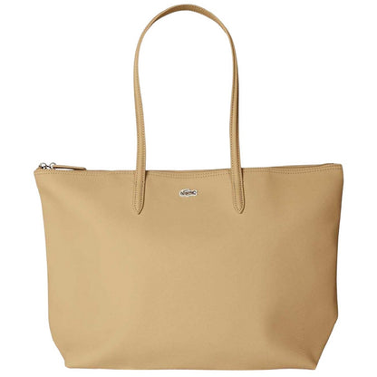 Beige - Front - Lacoste Womens-Ladies Large PVC Tote Bag