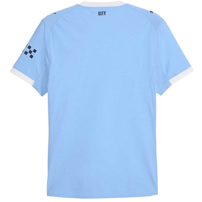 Blue - Back - Puma Mens Authentic 25-26 Manchester City FC Home Jersey