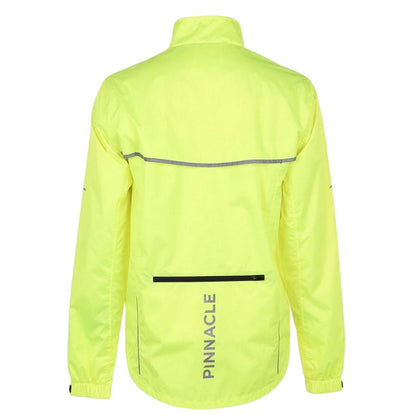Yellow - Back - Pinnacle Mens Waterproof Cycling Jacket