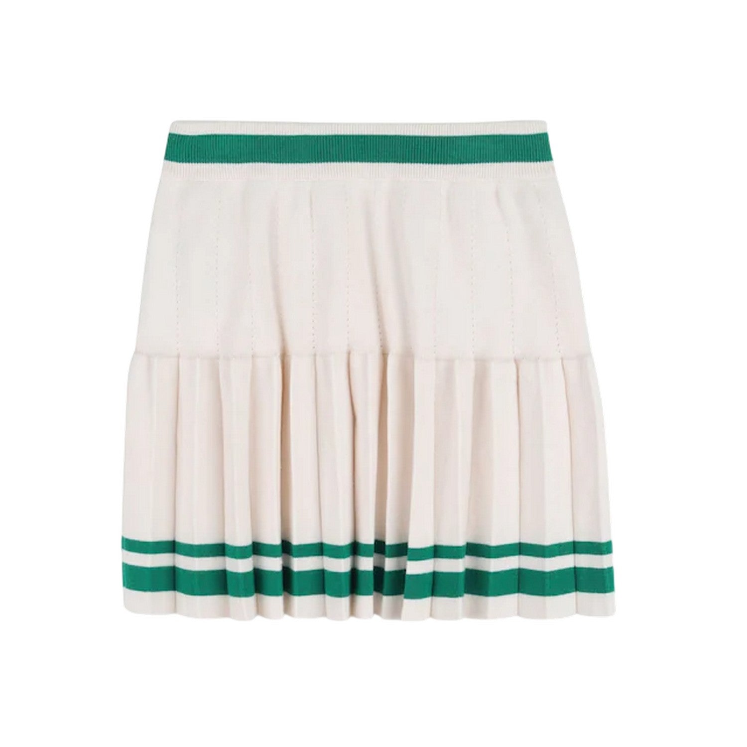 Cream - Back - Kids Around Girls Pleated Tennis Mini Skirt