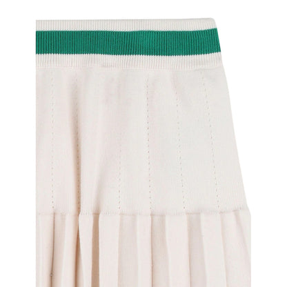 Cream - Side - Kids Around Girls Pleated Tennis Mini Skirt