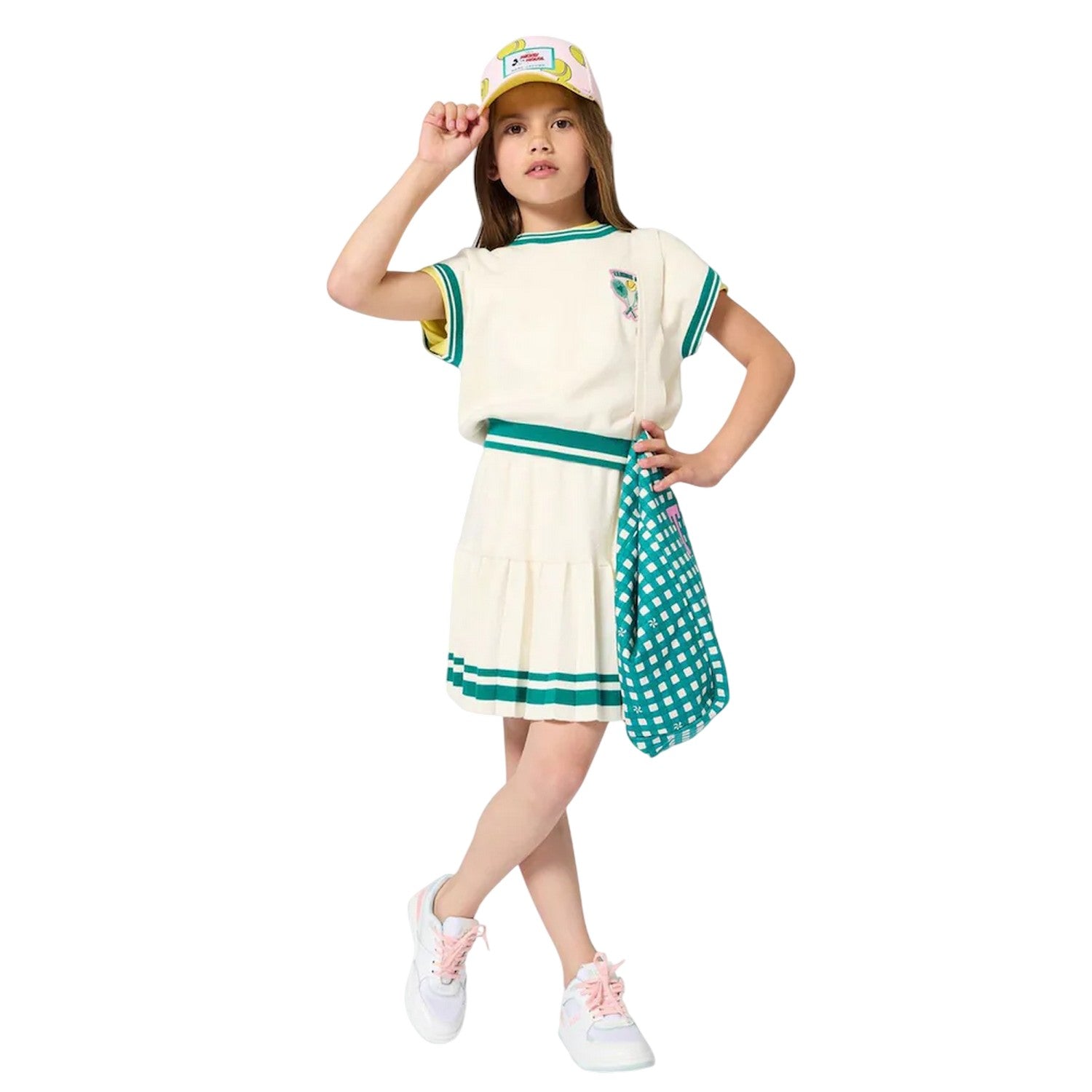 Cream - Lifestyle - Kids Around Girls Pleated Tennis Mini Skirt
