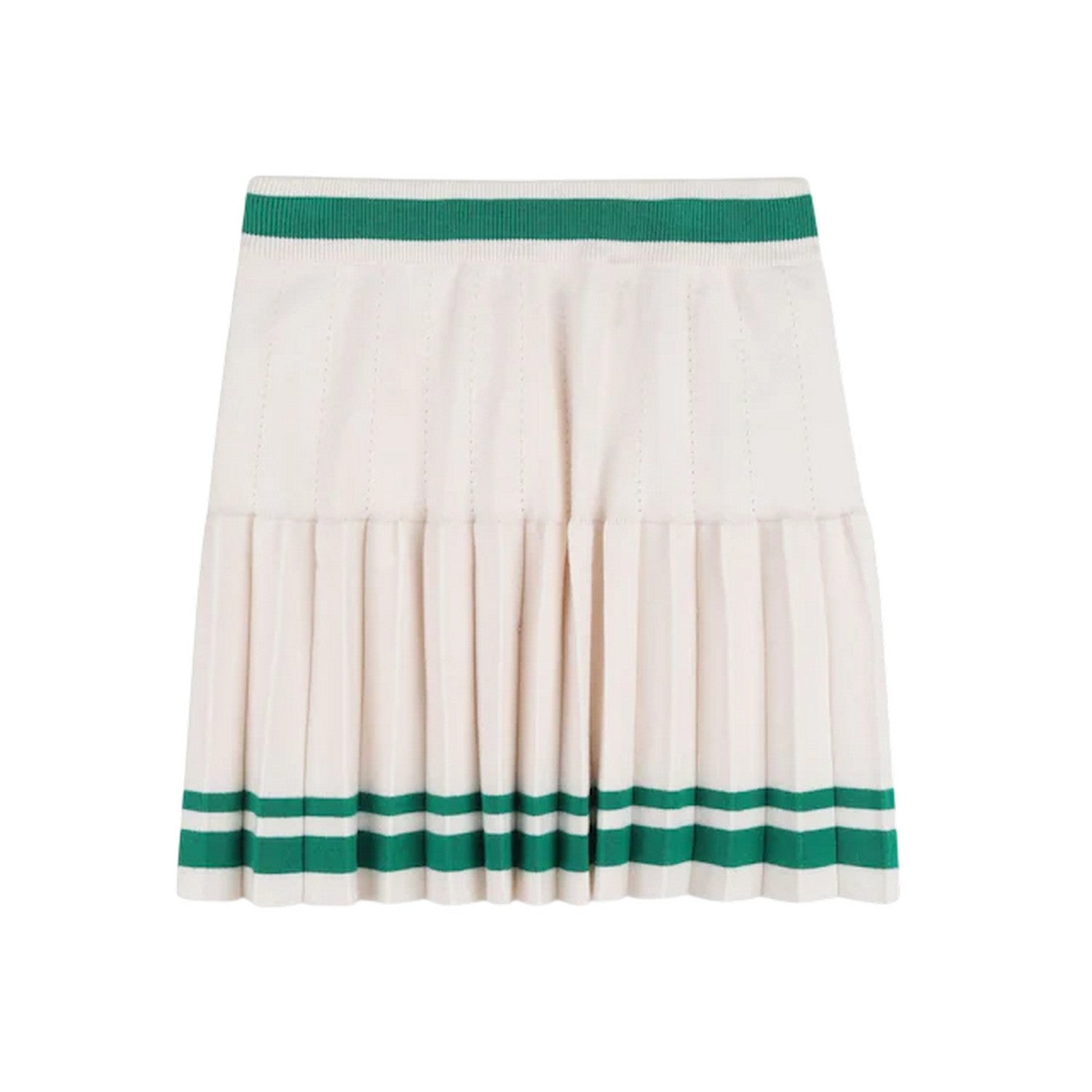 Cream - Front - Kids Around Girls Pleated Tennis Mini Skirt