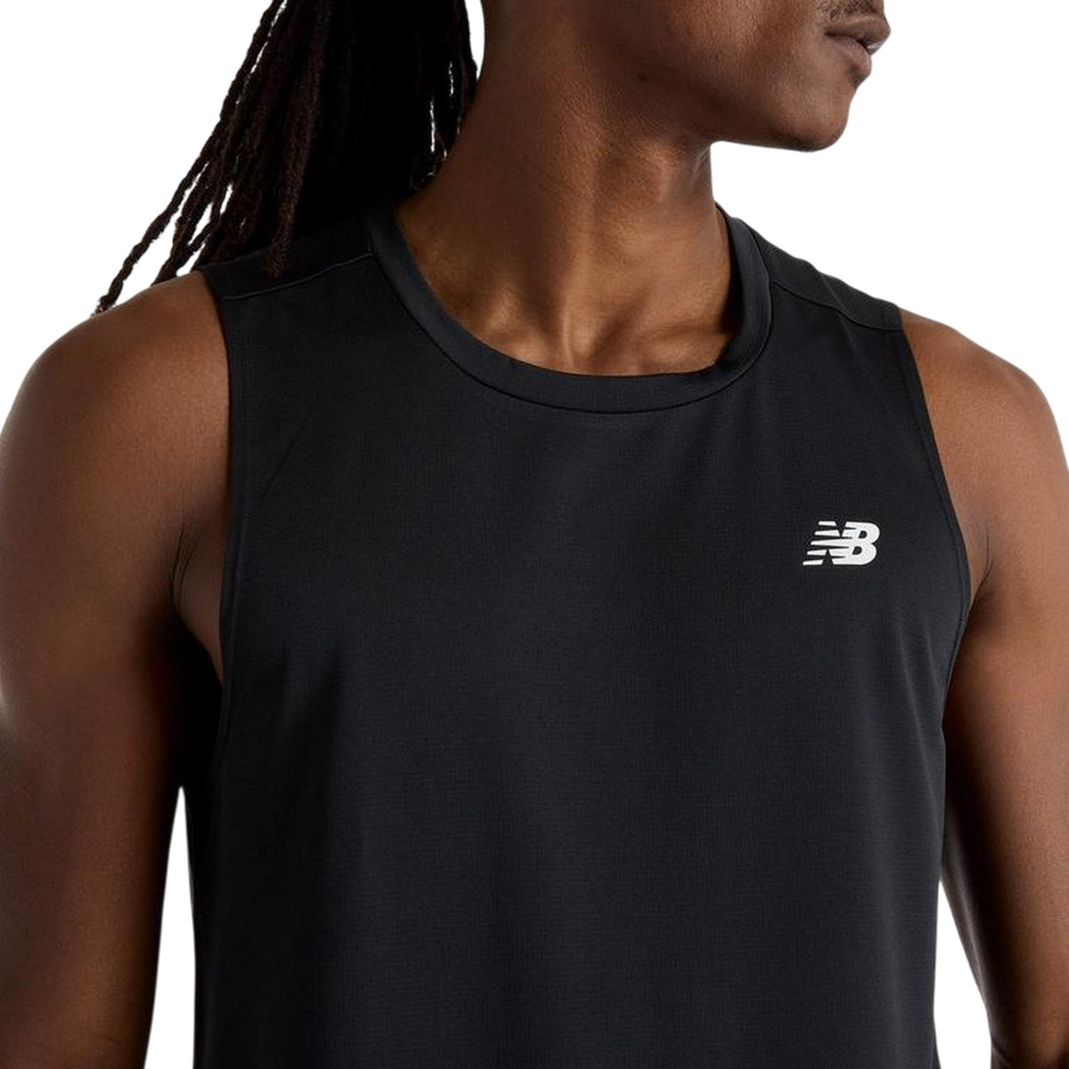 Black - Side - New Balance Mens Accelerate Running Tank Top