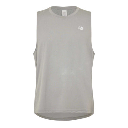 Grey - Front - New Balance Mens Accelerate Running Tank Top