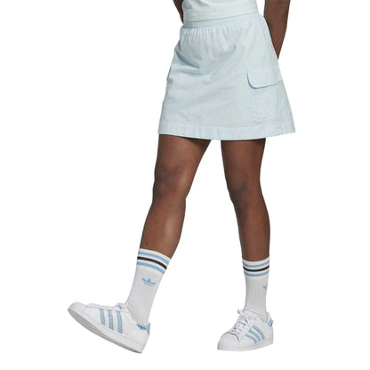 Blue - Lifestyle - Adidas Womens-Ladies Originals Seersucker Tennis Mini Skirt