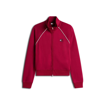 Lavish Lilac - Front - Tommy Jeans Womens-Ladies Badge Track Jacket