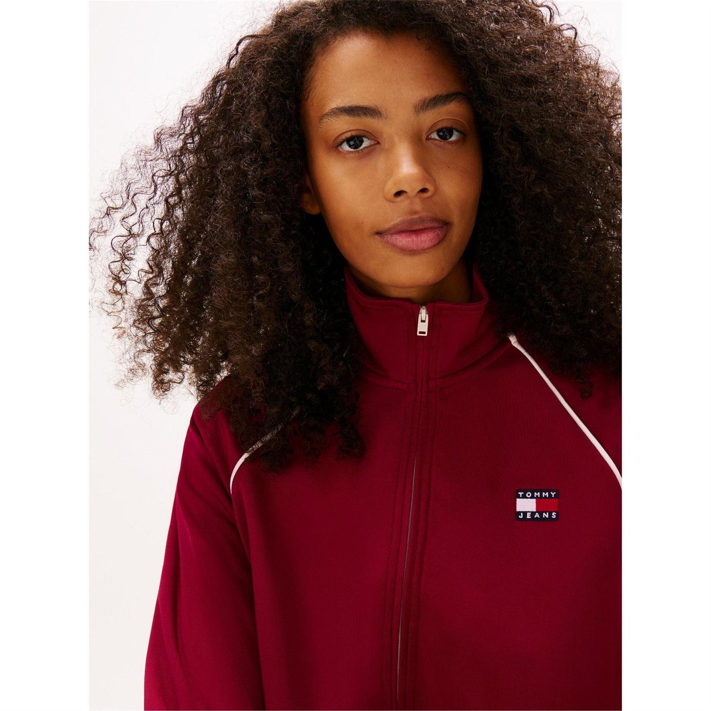 Lavish Lilac - Side - Tommy Jeans Womens-Ladies Badge Track Jacket