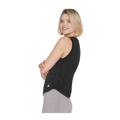 Black - Side - Skechers Womens-Ladies Godri Serene Vest Top