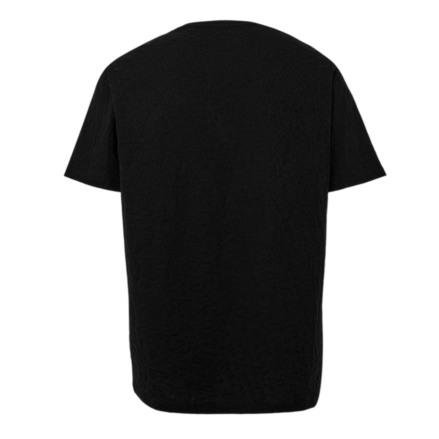 Black - Back - Armani Exchange Mens Textured Crew Neck Regular T-Shirt