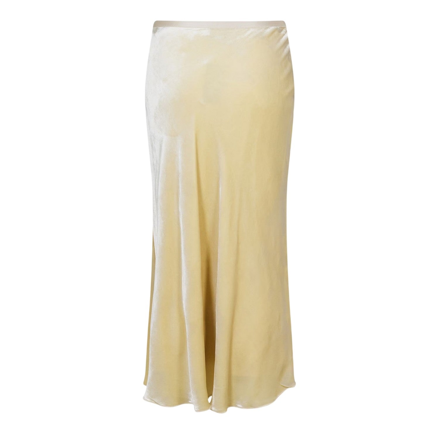 Cream - Back - Ralph Lauren Womens-Ladies Silk Maxi Skirt