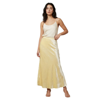Cream - Side - Ralph Lauren Womens-Ladies Silk Maxi Skirt