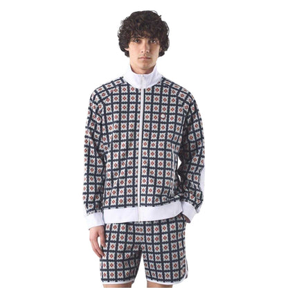 Multicoloured - Side - Pretty Green Mens Timperley Geometric Pattern Long-Sleeved Track Jacket