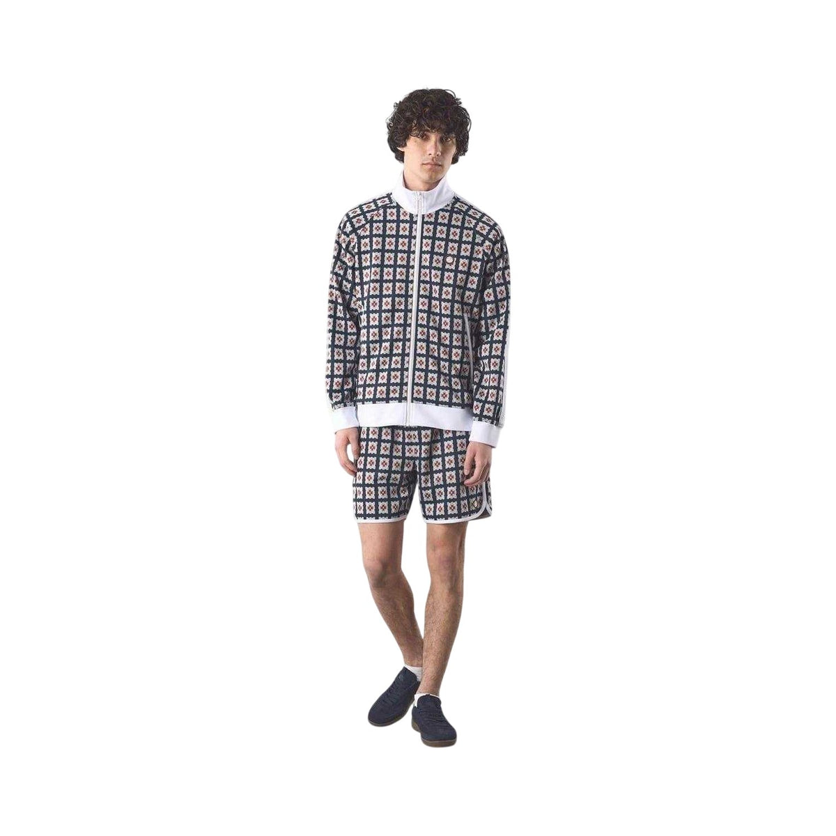 Multicoloured - Lifestyle - Pretty Green Mens Timperley Geometric Pattern Long-Sleeved Track Jacket