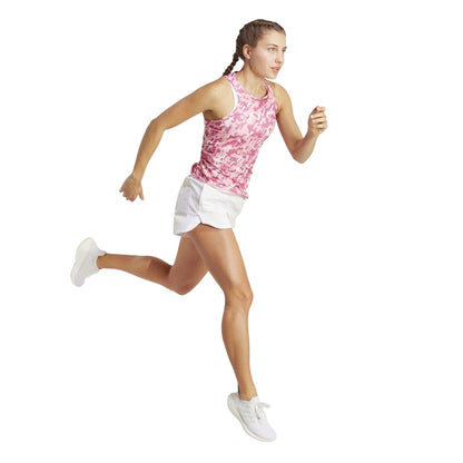 Pink - Pack Shot - Adidas Womens-Ladies Own The Run Camo Running Tank Top