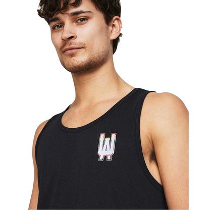 Black - Side - Under Armour Mens Love All Athletes Pride Tank Top