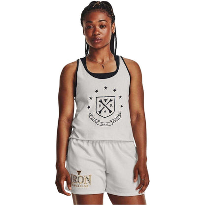 White - Lifestyle - Under Armour Womens-Ladies Project Rock Relaxed Fit Tank Top