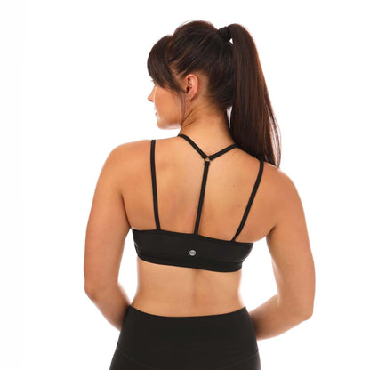 Black - Back - Adidas Womens-Ladies Positivisea Floral Bikini Top