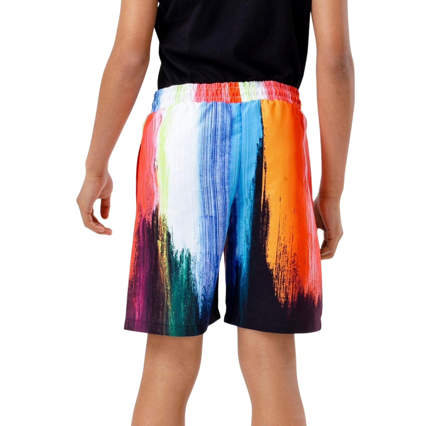 Multicoloured - Back - Hype Childrens-Kids Paint Drip Swim Shorts
