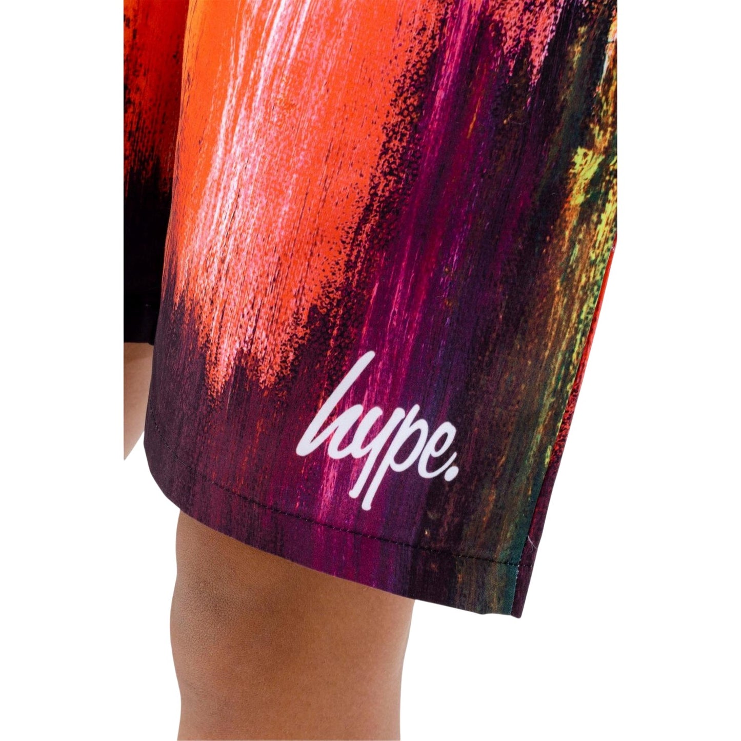 Multicoloured - Side - Hype Childrens-Kids Paint Drip Swim Shorts