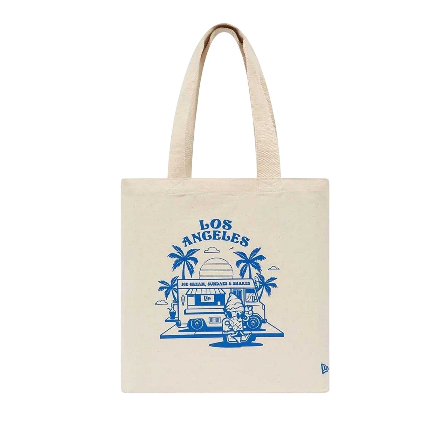 Light Beige Print - Front - New Era Los Angeles Canvas Tote Bag