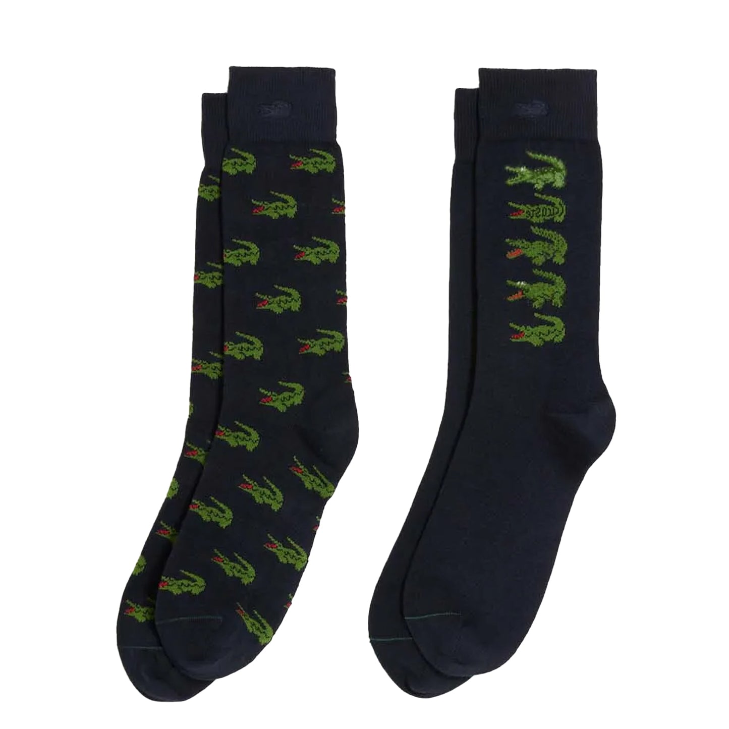 Blue - Back - Lacoste Unisex Adult Logo Organic Cotton Socks (Pack of 2)