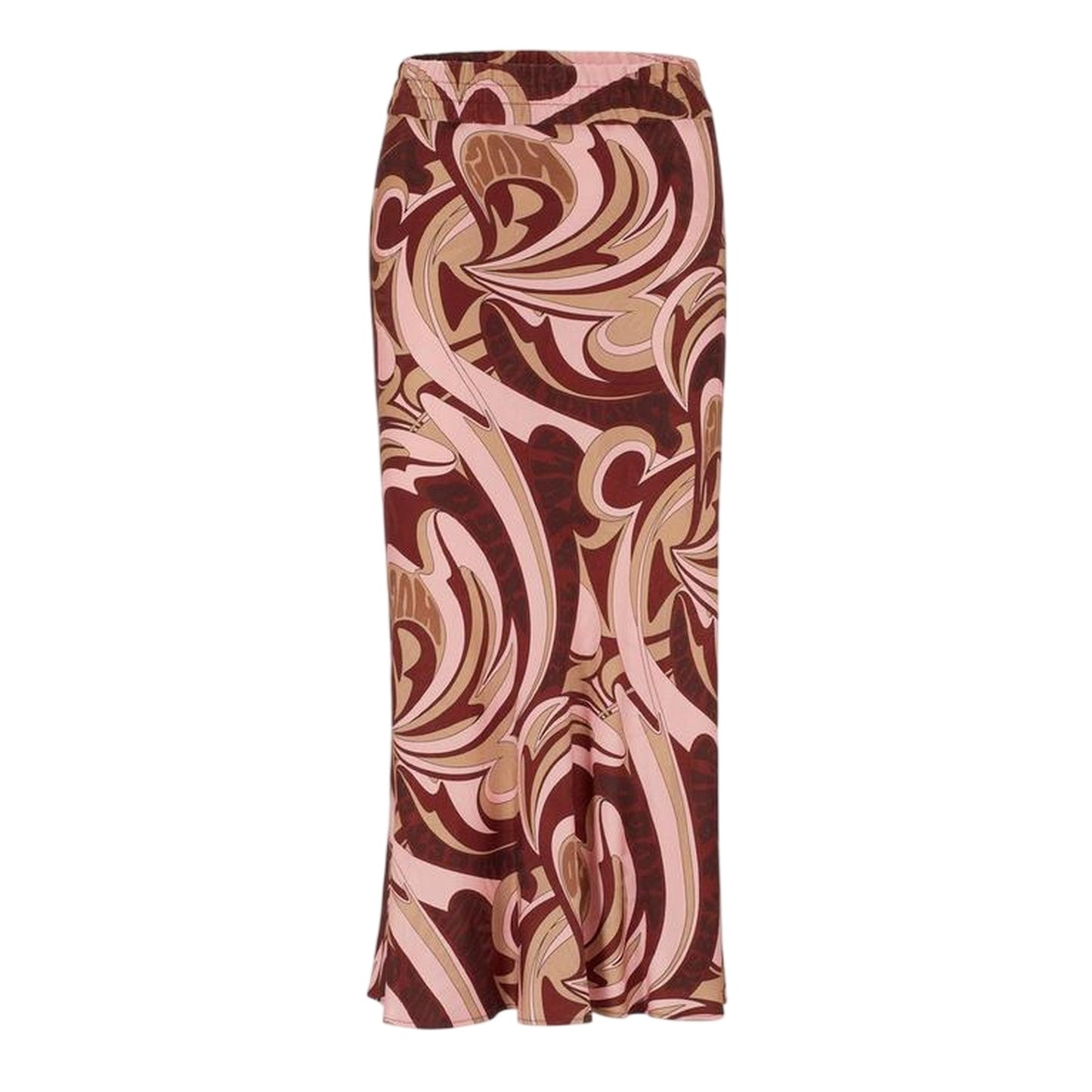 Brown - Front - Hugo Womens-Ladies Ramale Abstract Slim Pencil Skirt