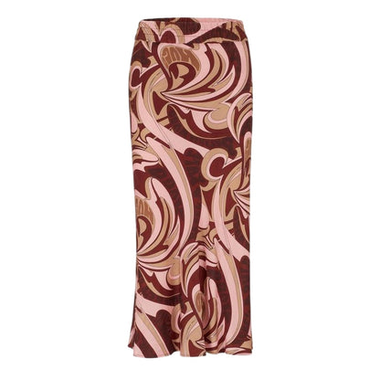 Brown - Front - Hugo Womens-Ladies Ramale Abstract Slim Pencil Skirt