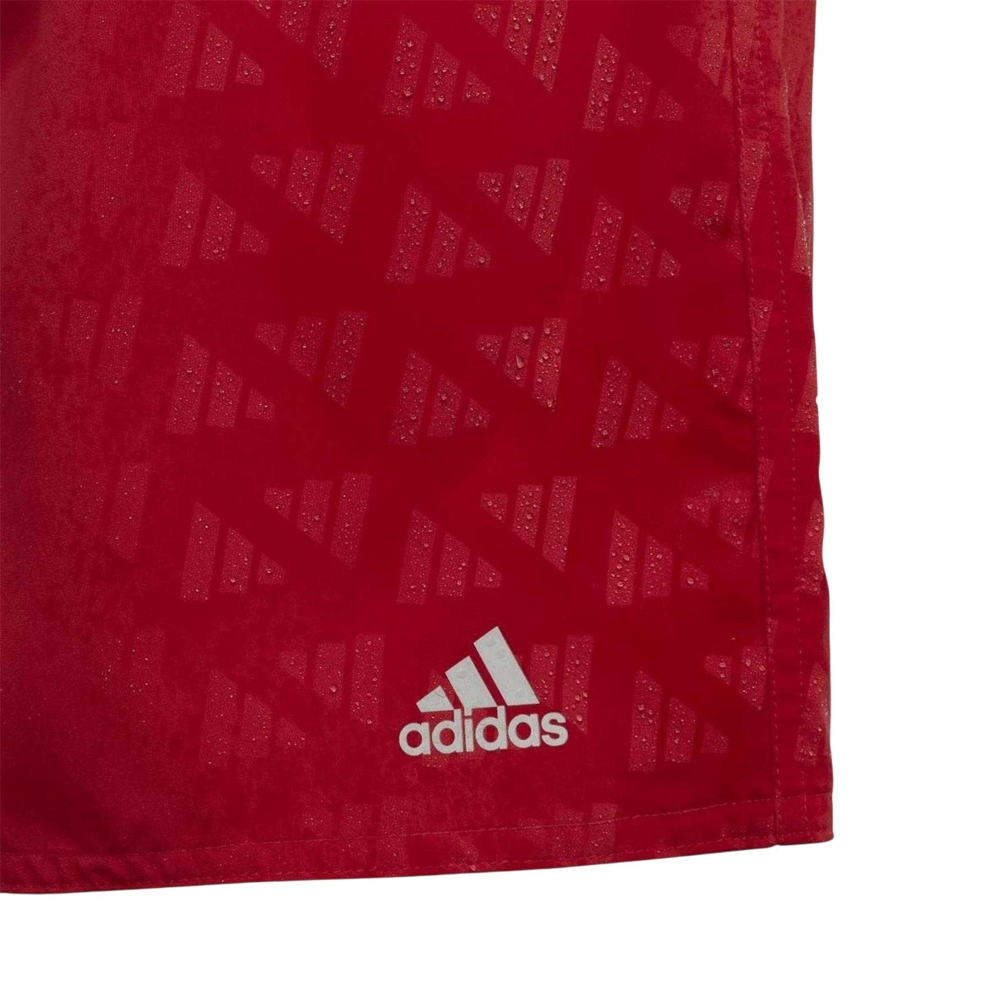 Red - Side - Adidas Childrens-Kids Lightweight Swim Shorts
