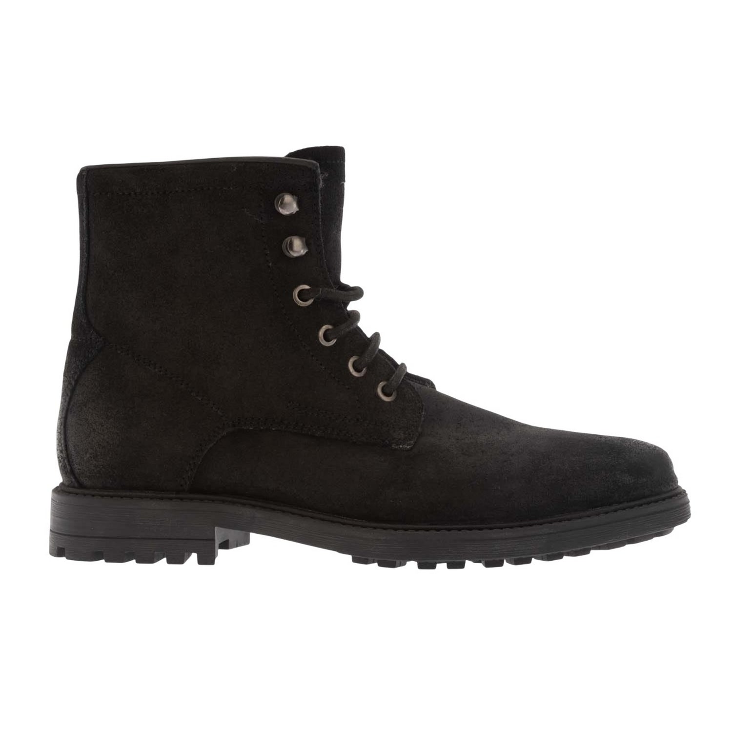 Black - Lifestyle - Dune London Womens-Ladies Card Suede Flat Ankle Boots