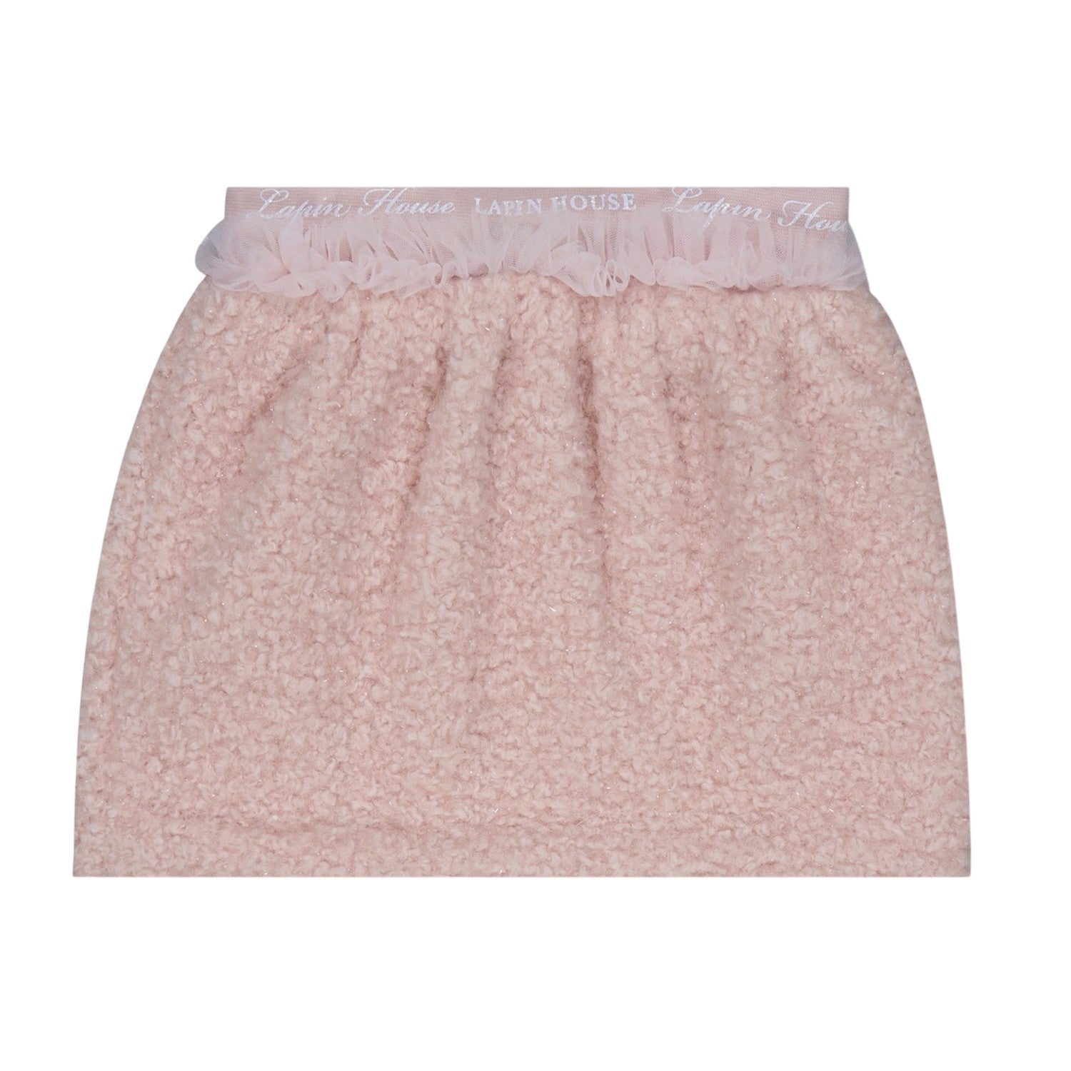 Salmon - Front - Lapin House Girls Bouclé Skirt