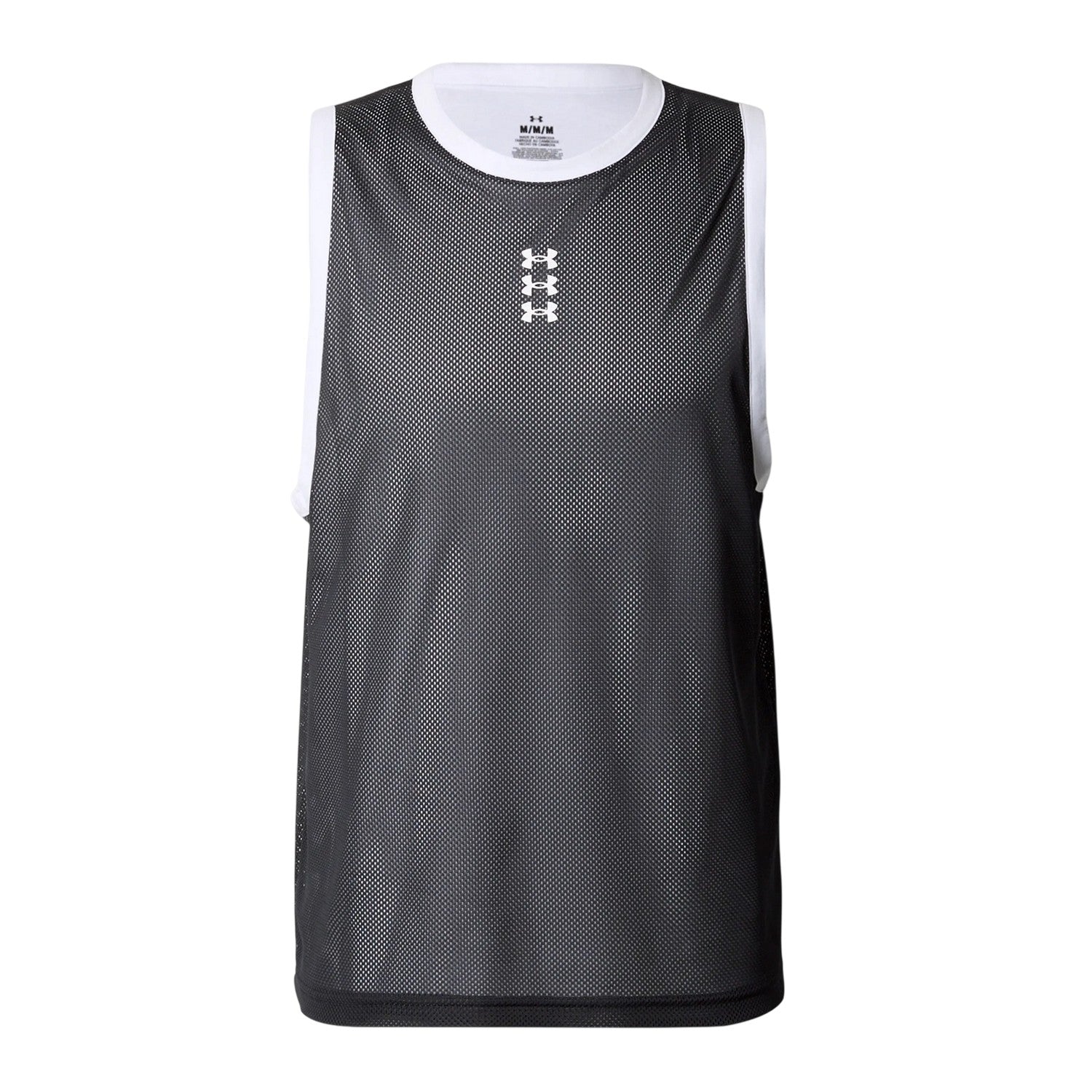 Black-White - Front - Under Armour Mens Basketball Jersey